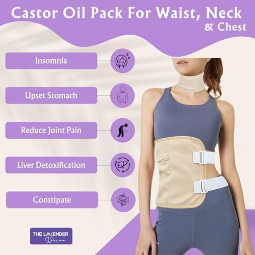 6 Pcs Castor Oil Pack | Reusable Washable Caster Oil Wrap