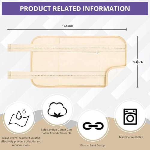 6 Pcs Castor Oil Pack | Reusable Washable Caster Oil Wrap