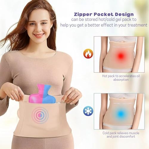 6 Pcs Castor Oil Pack | Reusable Washable Caster Oil Wrap