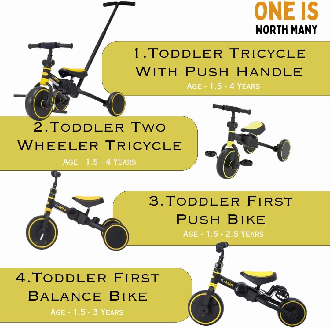 4 in 1 Toddler Bike with Parent Push Handle
