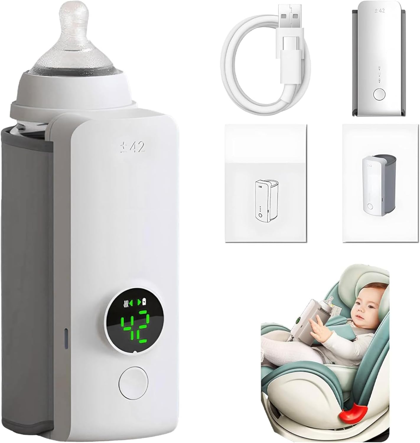Adjustable Baby Bottle Warmer with LED Display