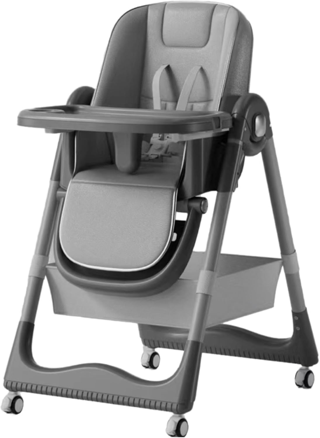 New Multifunctional Baby Highchair with 4 Wheels