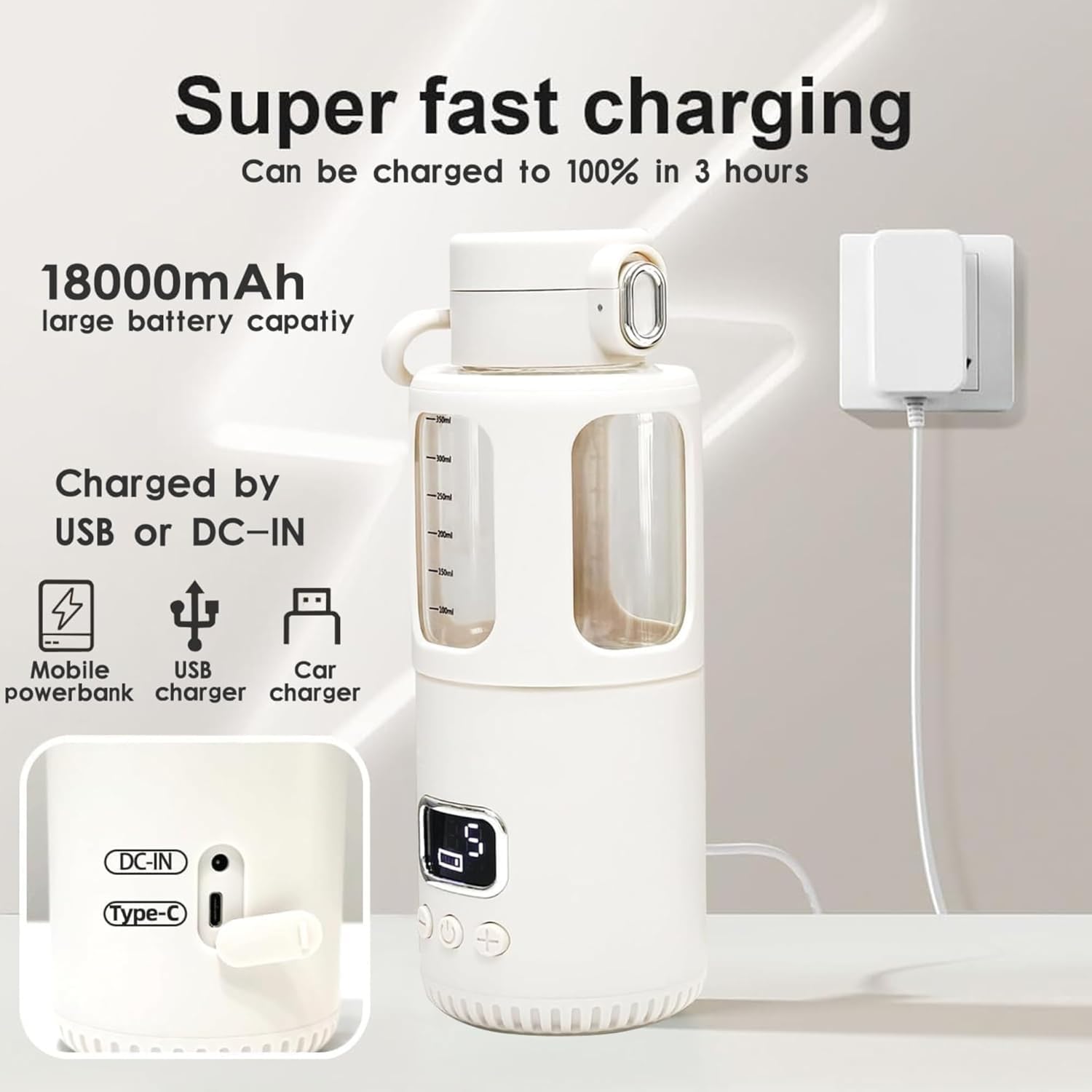 Temperature Control Milk Warmer with LCD Display