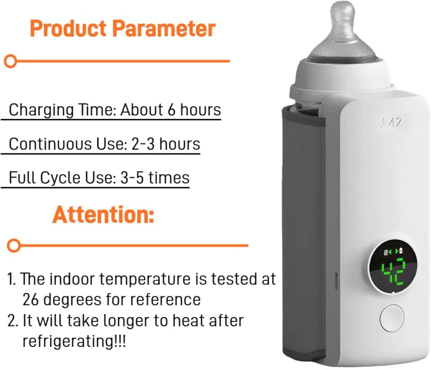 Adjustable Baby Bottle Warmer with LED Display