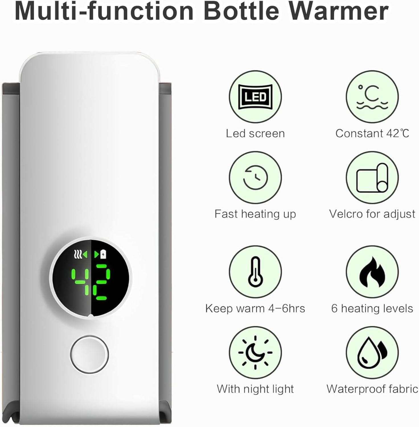 Adjustable Baby Bottle Warmer with LED Display