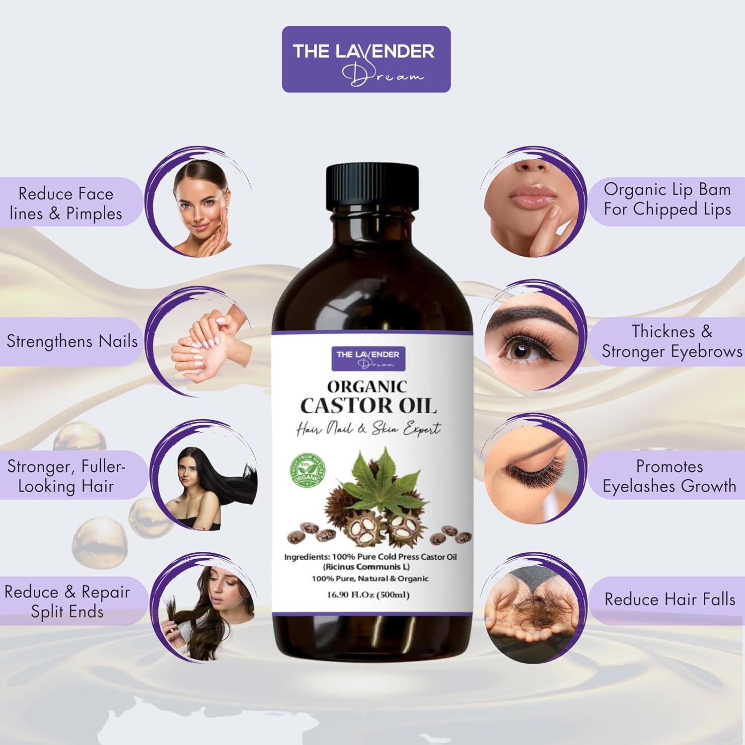 250ML Unrefined Organic Castor Oil Hexane Free