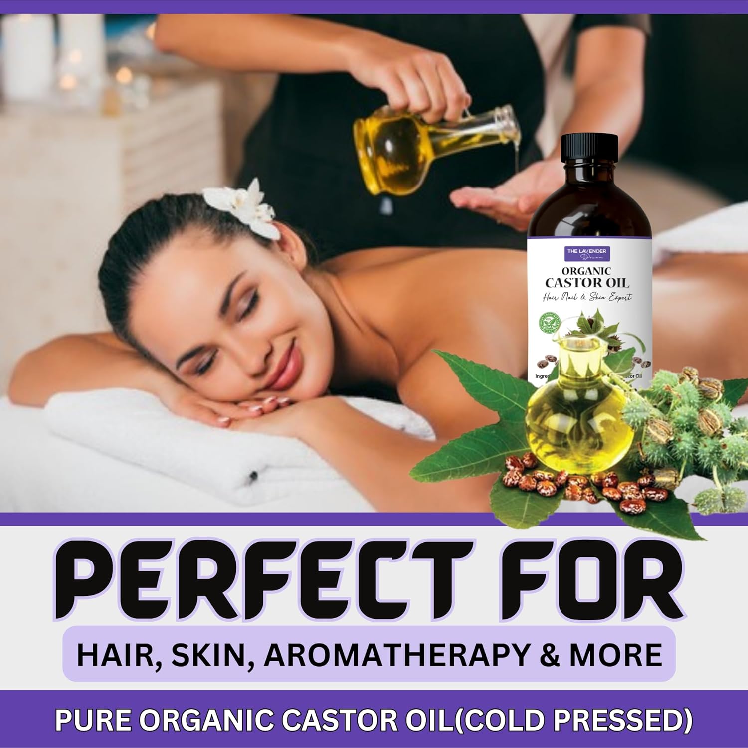 250ML Unrefined Organic Castor Oil Hexane Free