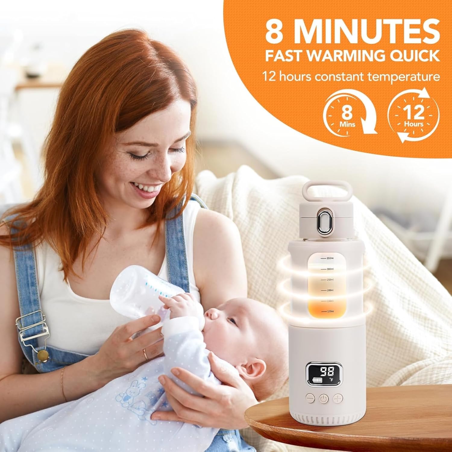 Temperature Control Milk Warmer with LCD Display