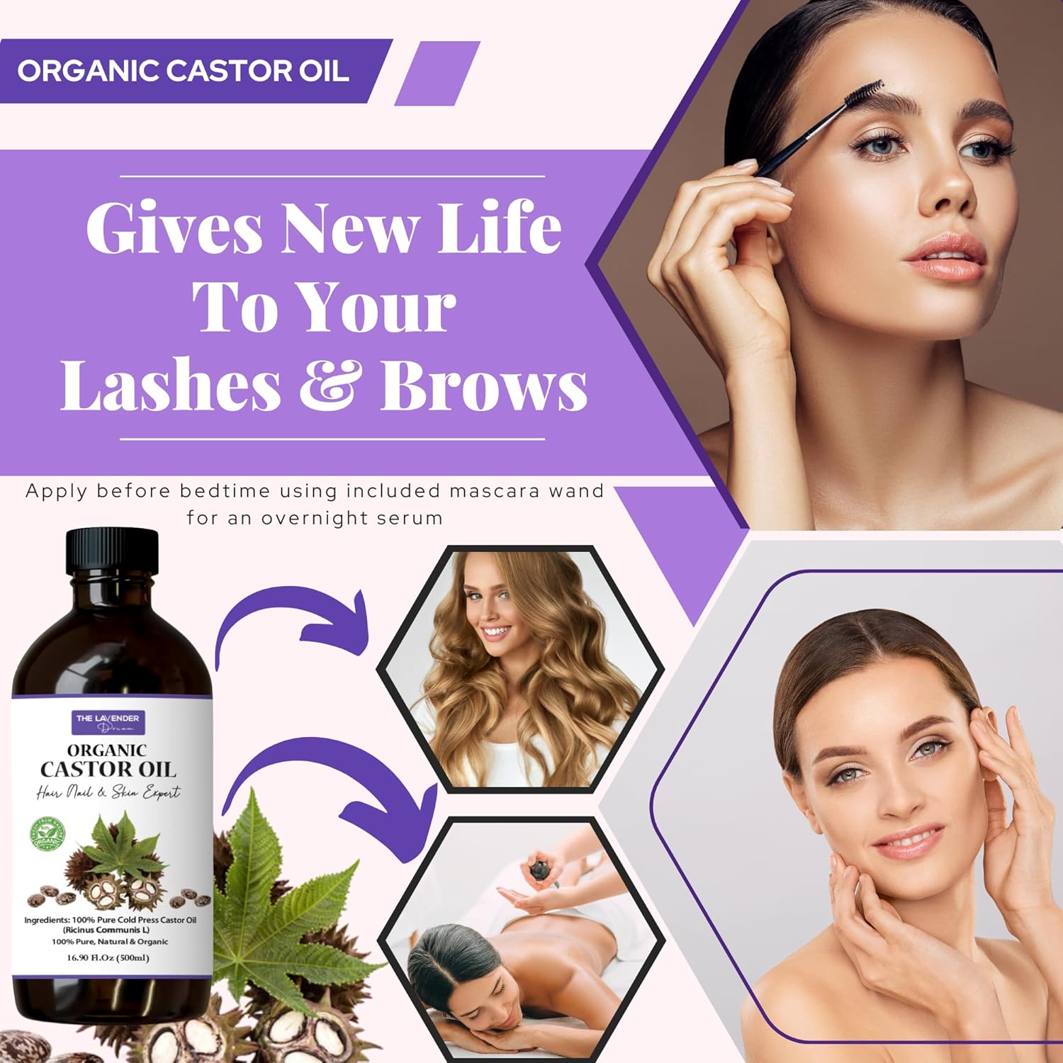 250ML Unrefined Organic Castor Oil Hexane Free